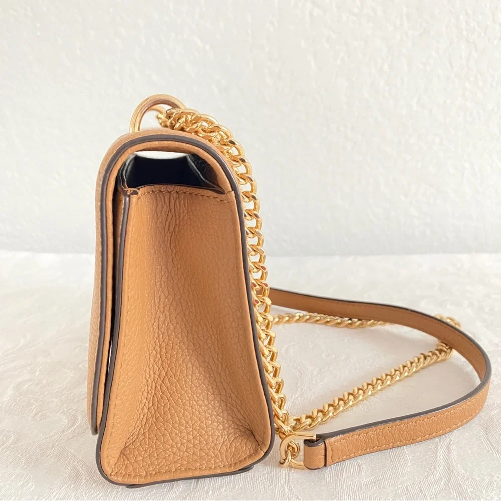 Tory Burch Chain strap brown Leather Crossbody Bag
